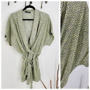 Blue bush green romper shorts